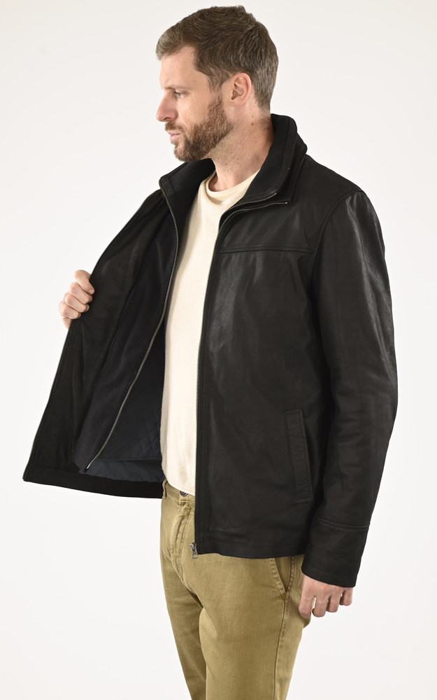 La Canadienne Surveste Confort Cuir Nubuck Noir