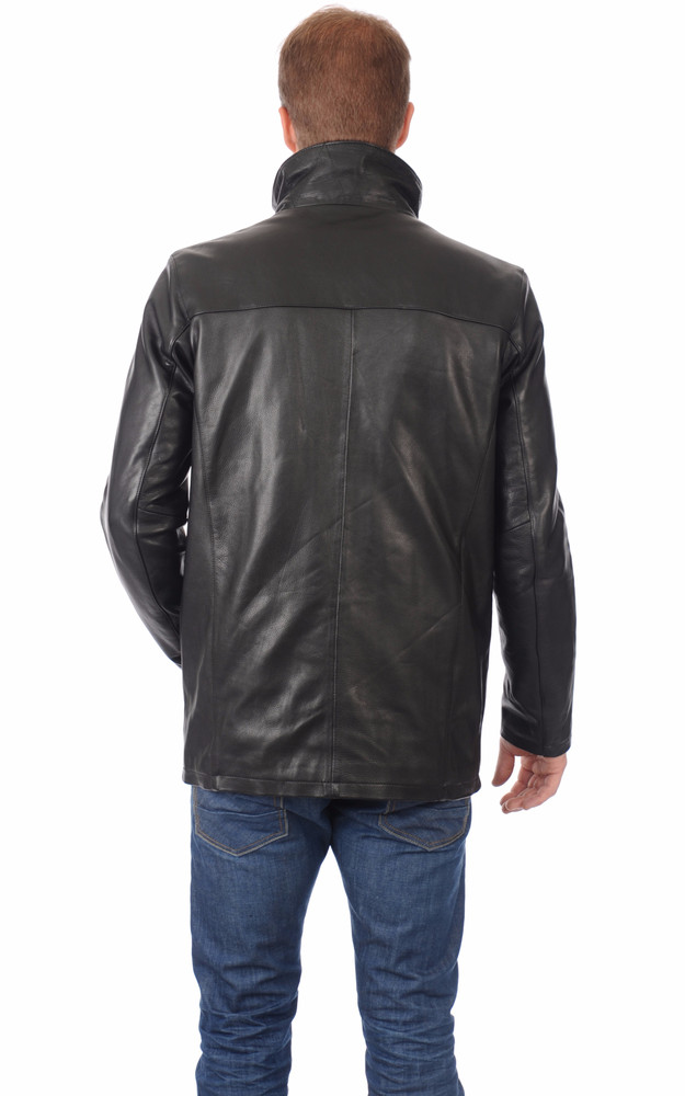 La Canadienne Surveste Noire Cuir Grainé Chaud