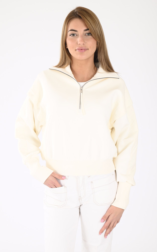 la canadienne Sweat 2 en 1 MIXED MEDIA TOP blanc