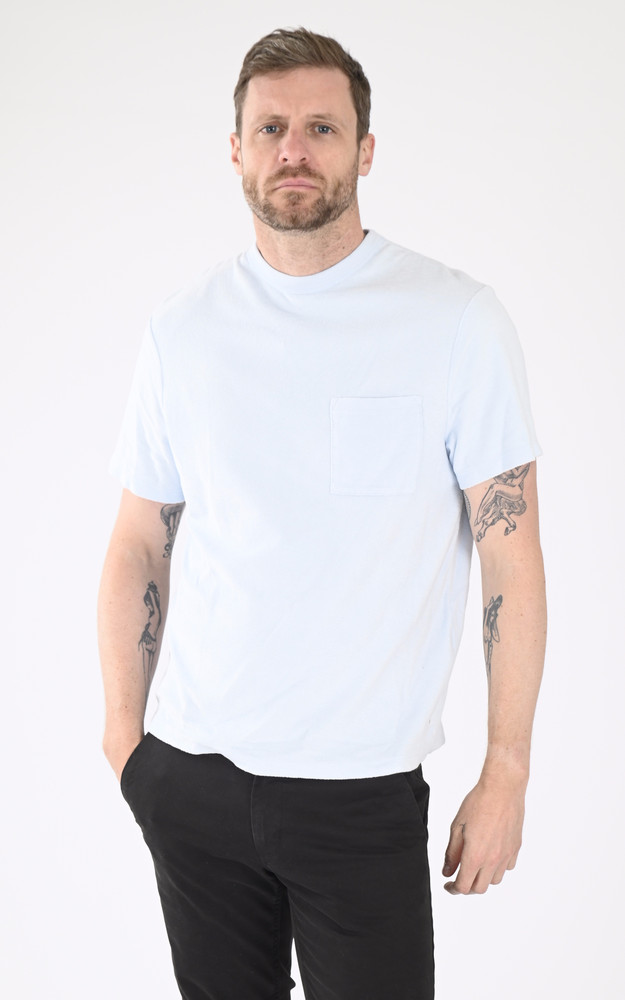 la canadienne T-shirt coton éponge bleu clair