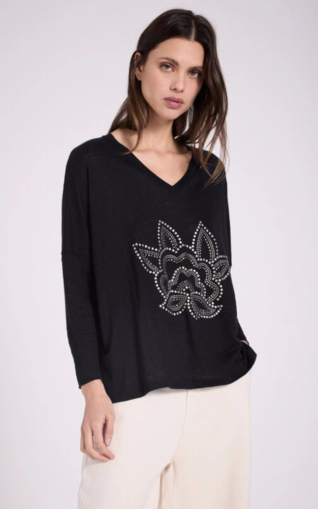 la canadienne T-shirt manches longues noir