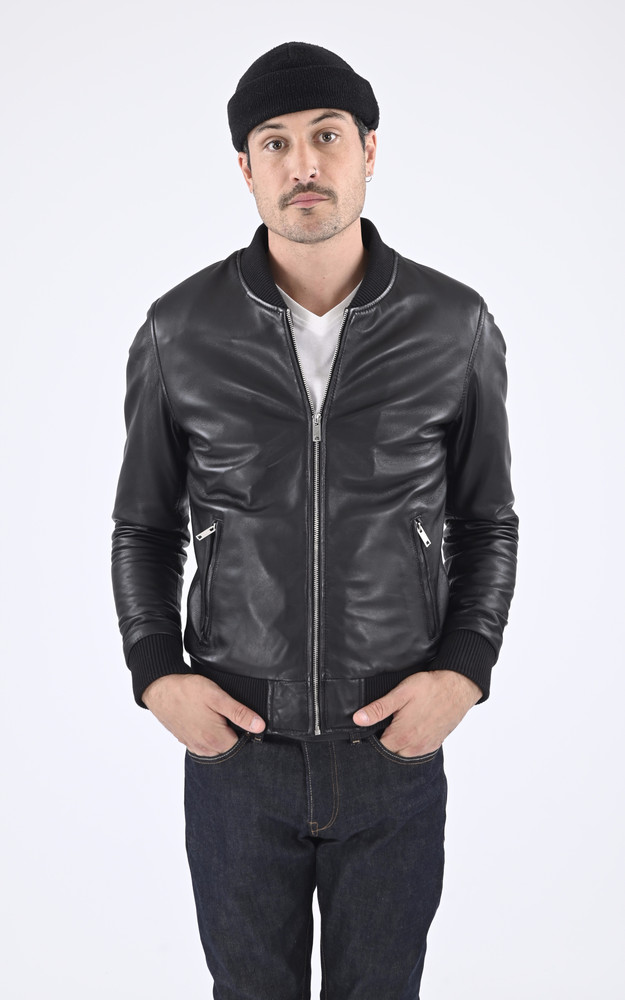 La Canadienne Teddy Bonbon Cuir Noir