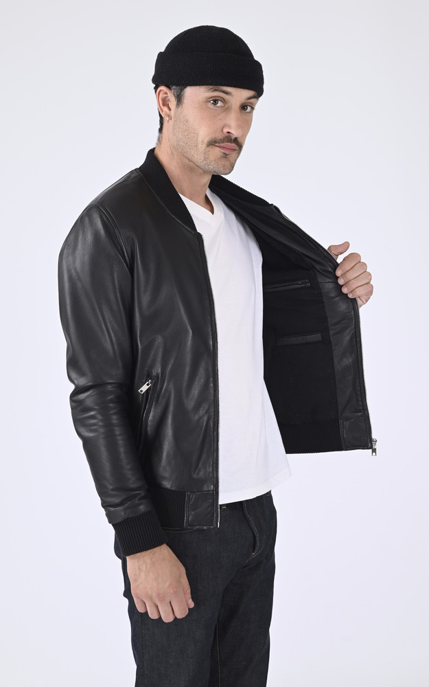 La Canadienne Teddy Bonbon Cuir Noir