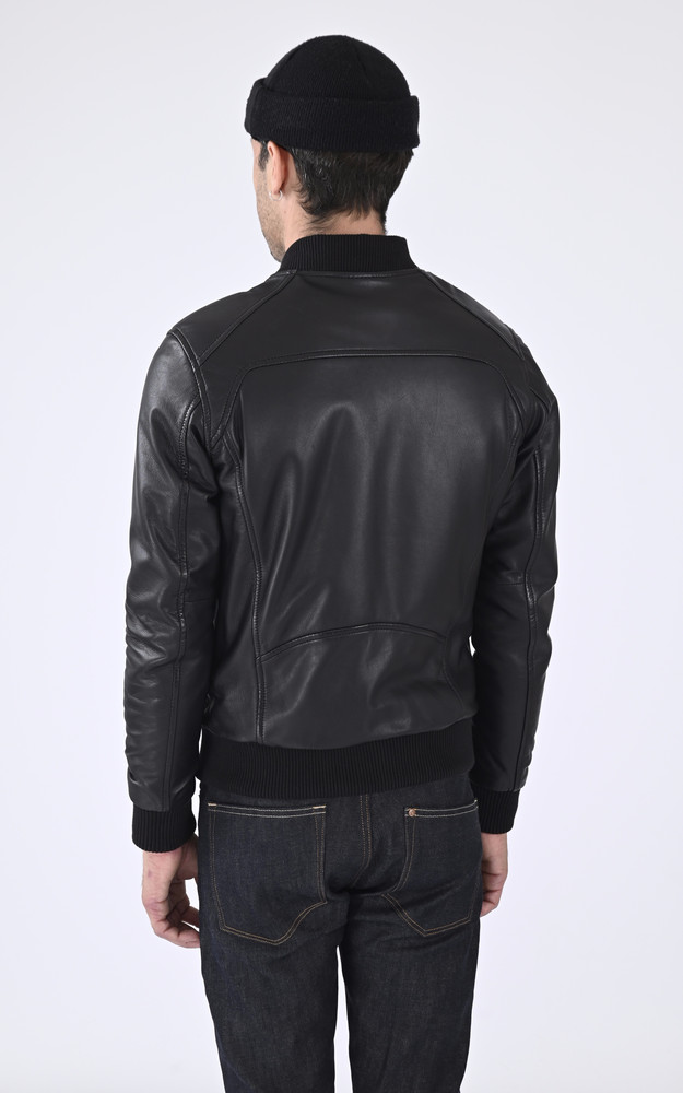 La Canadienne Teddy Bonbon Cuir Noir