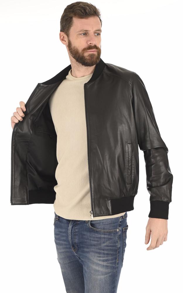 La Canadienne Teddy Cuir Agneau Noir