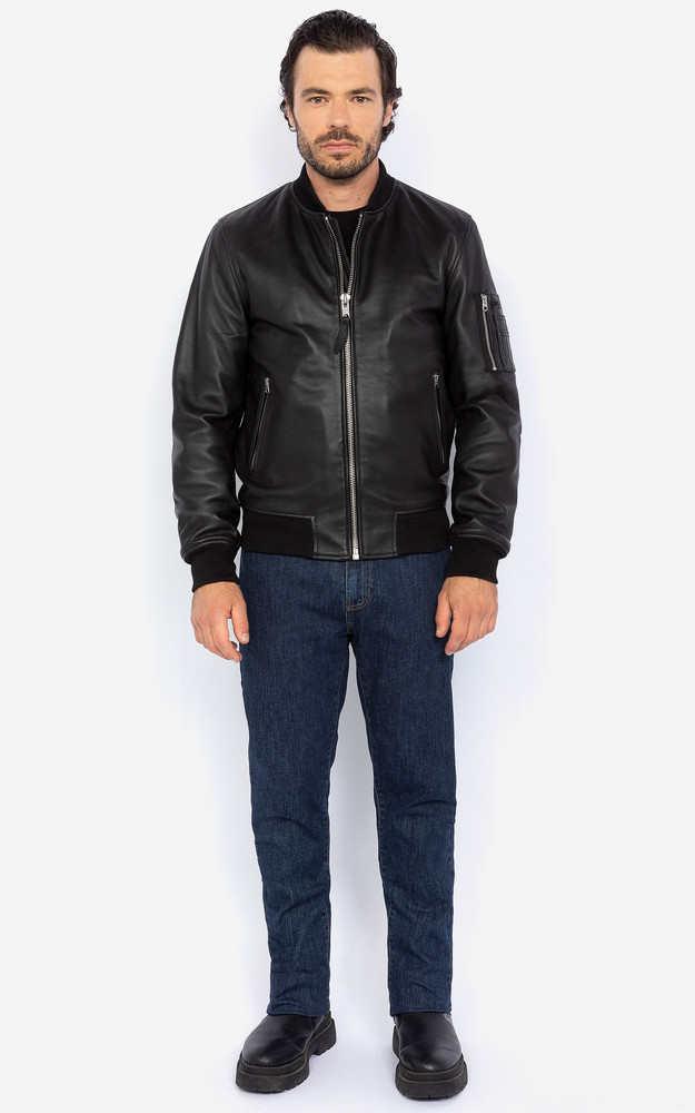 La Canadienne Teddy Cuir Lc Bombers Noir