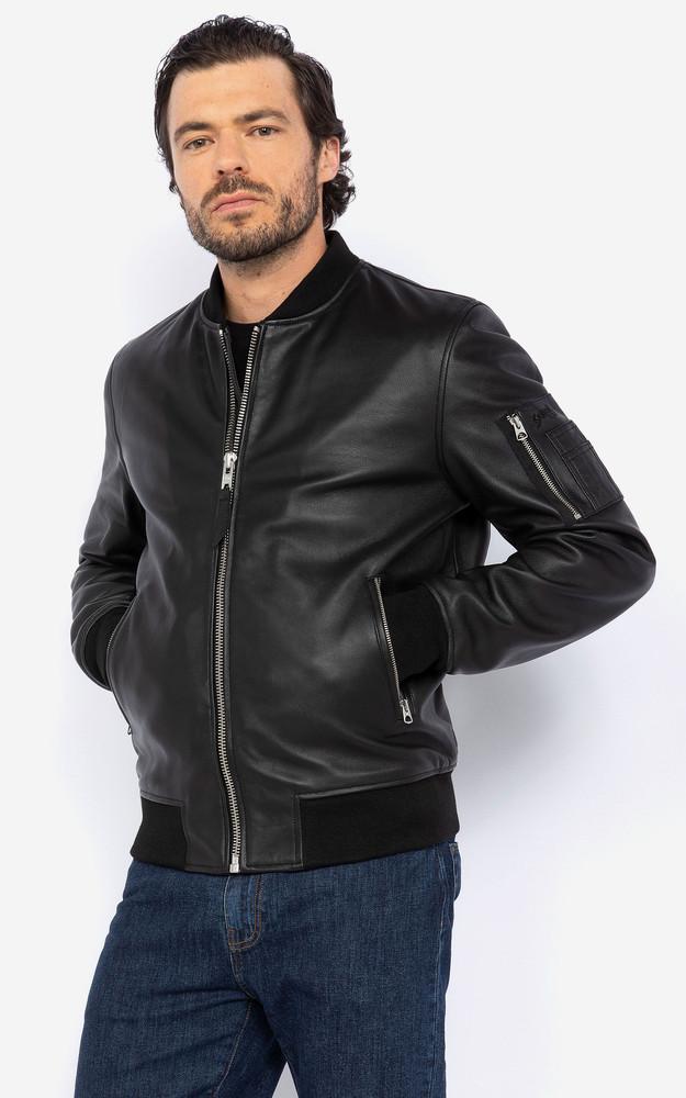 la canadienne Teddy cuir Lc Bombers noir
