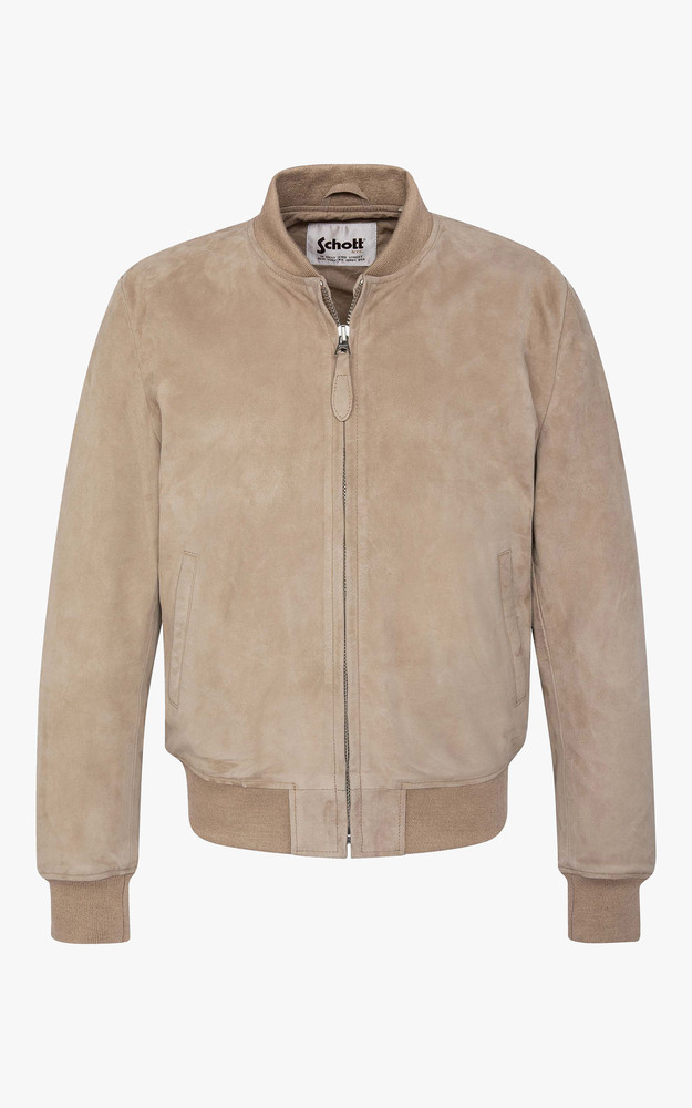 la canadienne Teddy cuir velours LC300 Beige