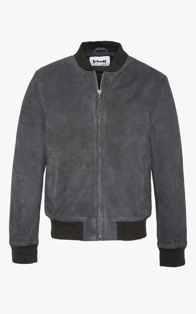 la canadienne Teddy cuir velours LC300 Dark grey