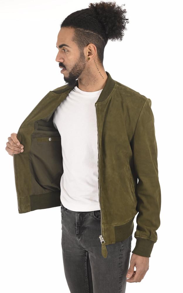 La Canadienne Teddy Cuir Velours LC300 Kaki