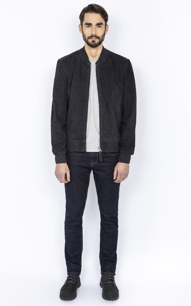 La Canadienne Teddy Cuir Velours LC300 Navy