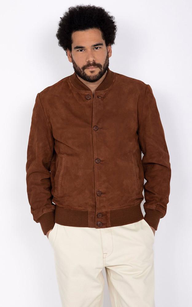 la canadienne Teddy cuir velours LCTEXAS Cognac