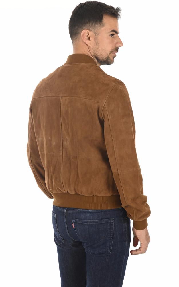 La Canadienne Teddy Cuir Velours Mario Cognac