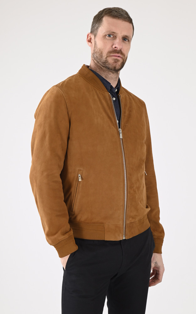La Canadienne Teddy Cuir Velours PEM79 Cognac