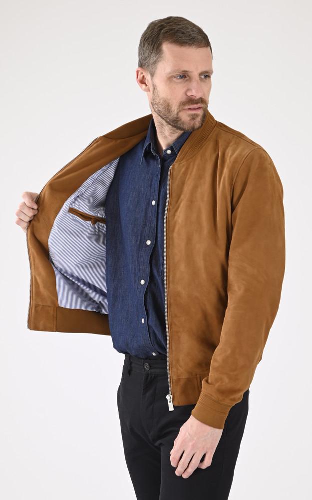 La Canadienne Teddy Cuir Velours PEM79 Cognac
