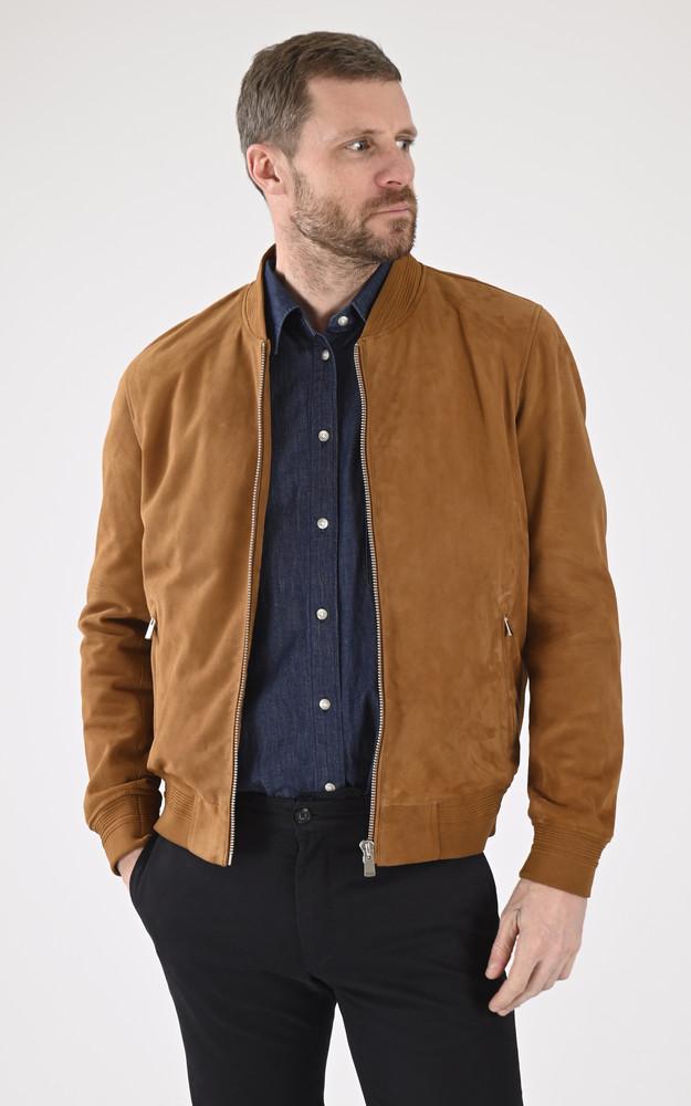 la canadienne Teddy cuir velours PEM79 cognac