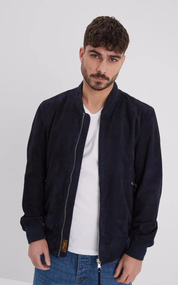 La Canadienne Teddy Cuir Velours Windon Navy