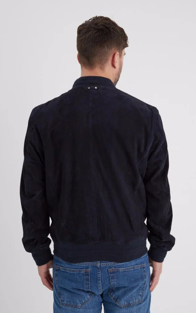 La Canadienne Teddy Cuir Velours Windon Navy