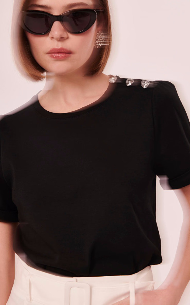 La Canadienne Tee-shirt Coton Noir