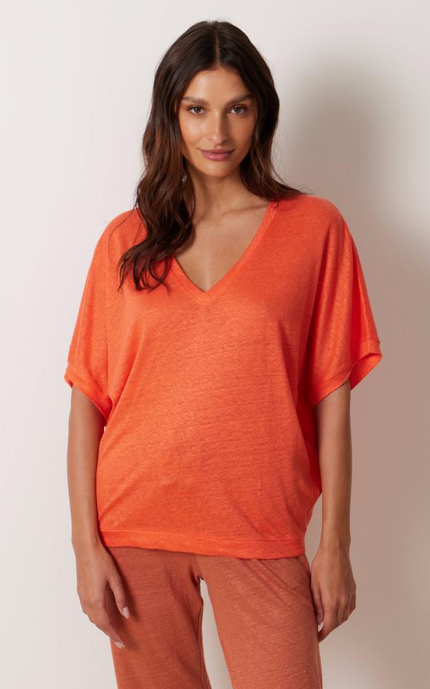 la canadienne Top lin Sophia corail