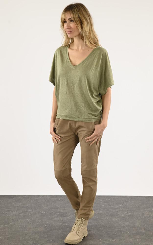 La Canadienne Top Lin Sophia Vert Chiné