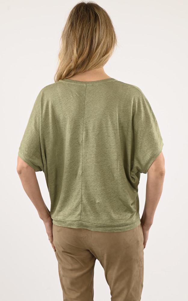 La Canadienne Top Lin Sophia Vert Chiné