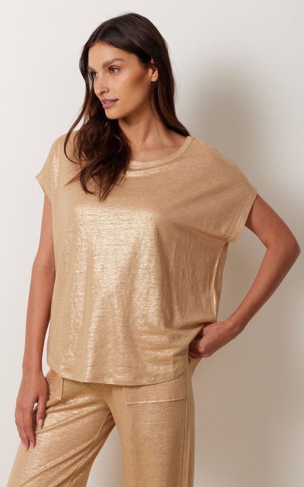 la canadienne Top lin Tess beige doré