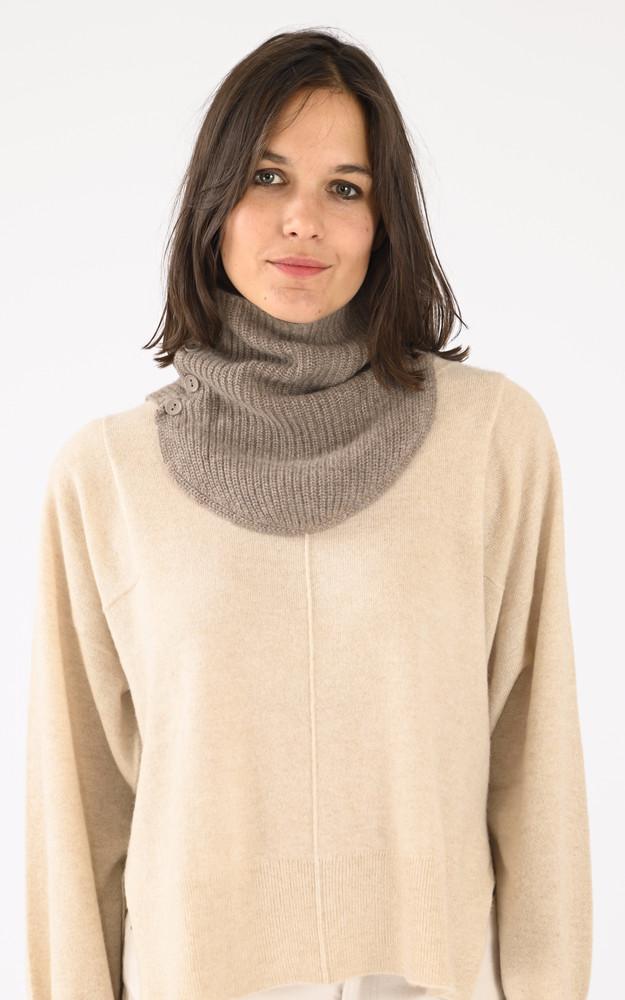 la canadienne Tour de cou cachemire taupe