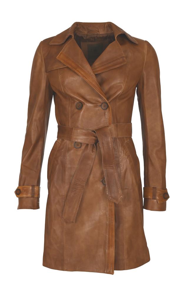 La Canadienne Trench Cuir Cognac