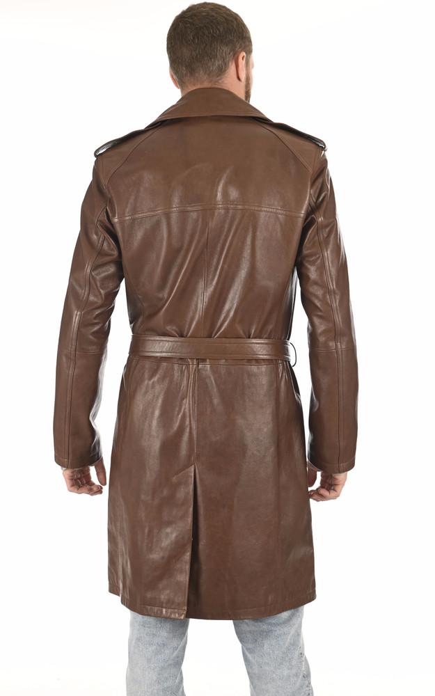 La Canadienne Trench Cuir épais Marron