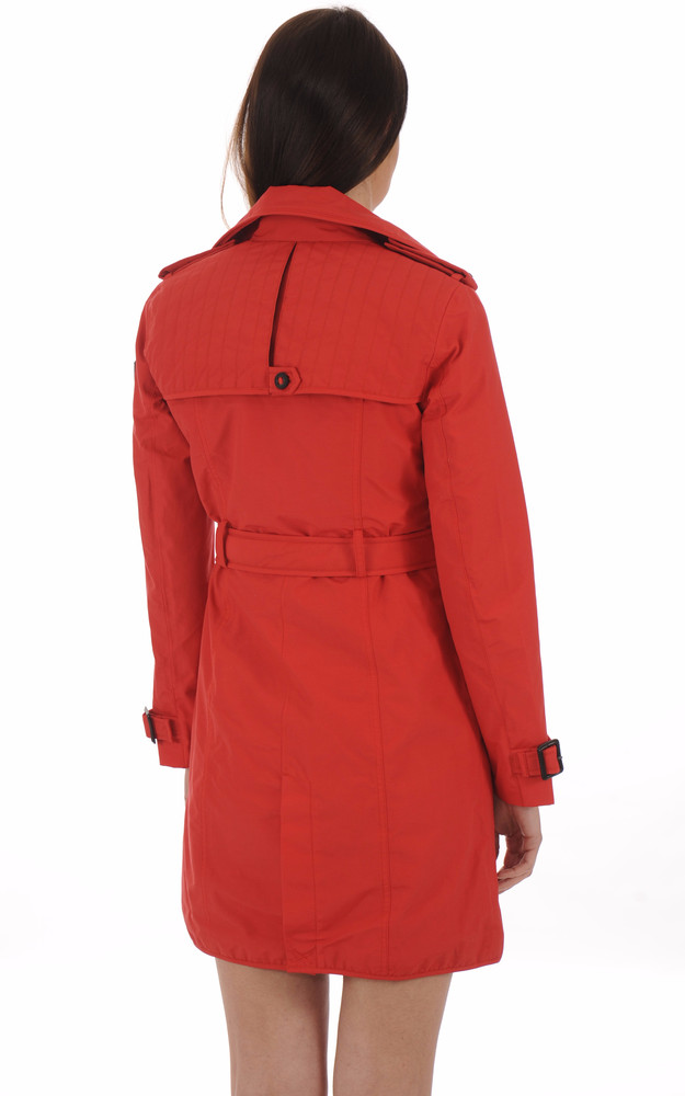 La Canadienne Trench Imperméable Justice Rouge