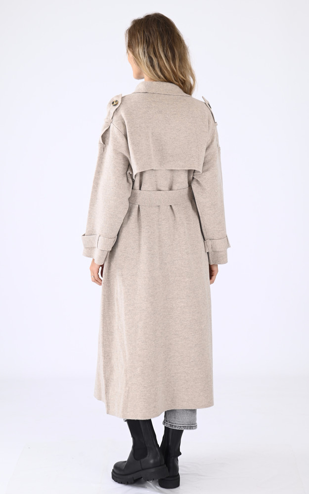 La Canadienne Trench Long Cachemire Beige