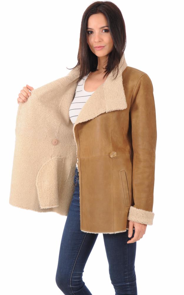 La Canadienne Veste 3/4 En Merinillo Huillé