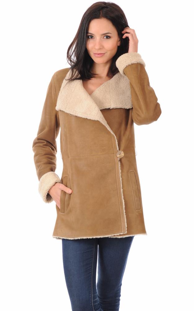 la canadienne Veste 3/4 en Merinillo Huillé