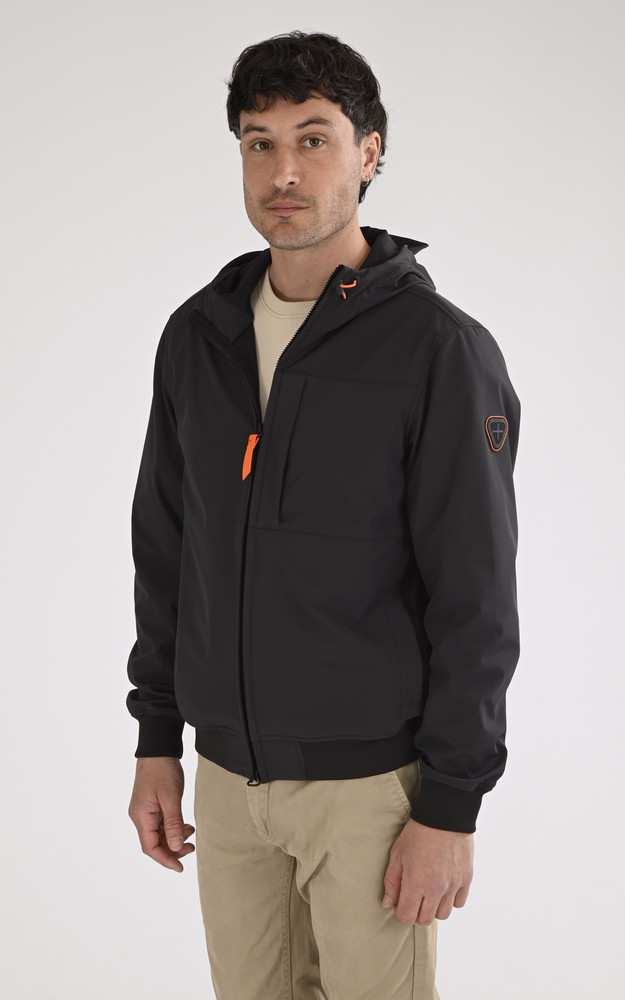 la canadienne Veste à capuche Ronald noire