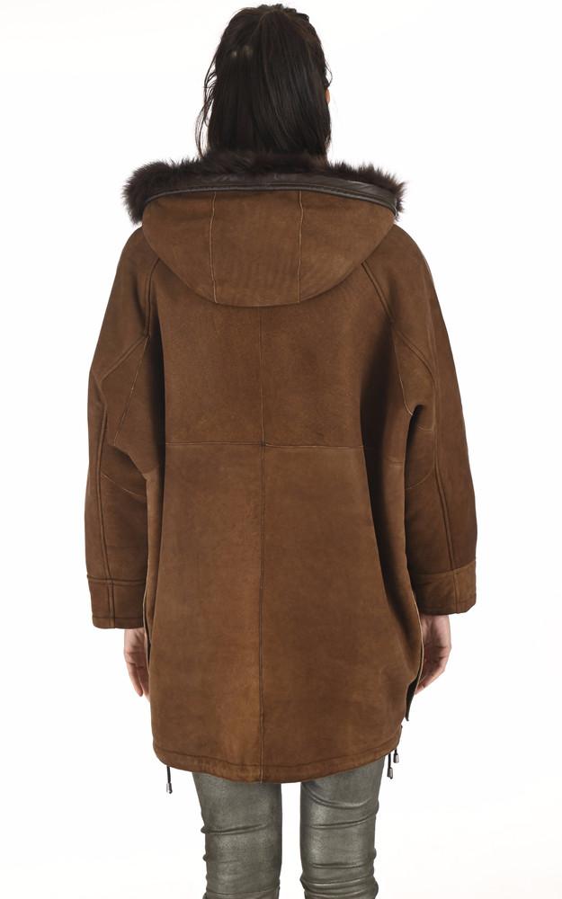 La Canadienne Veste Agneau De Toscane Marron