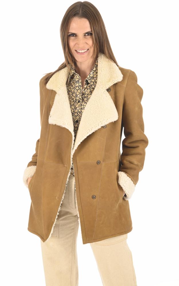 la canadienne Veste agneau merinillo camel