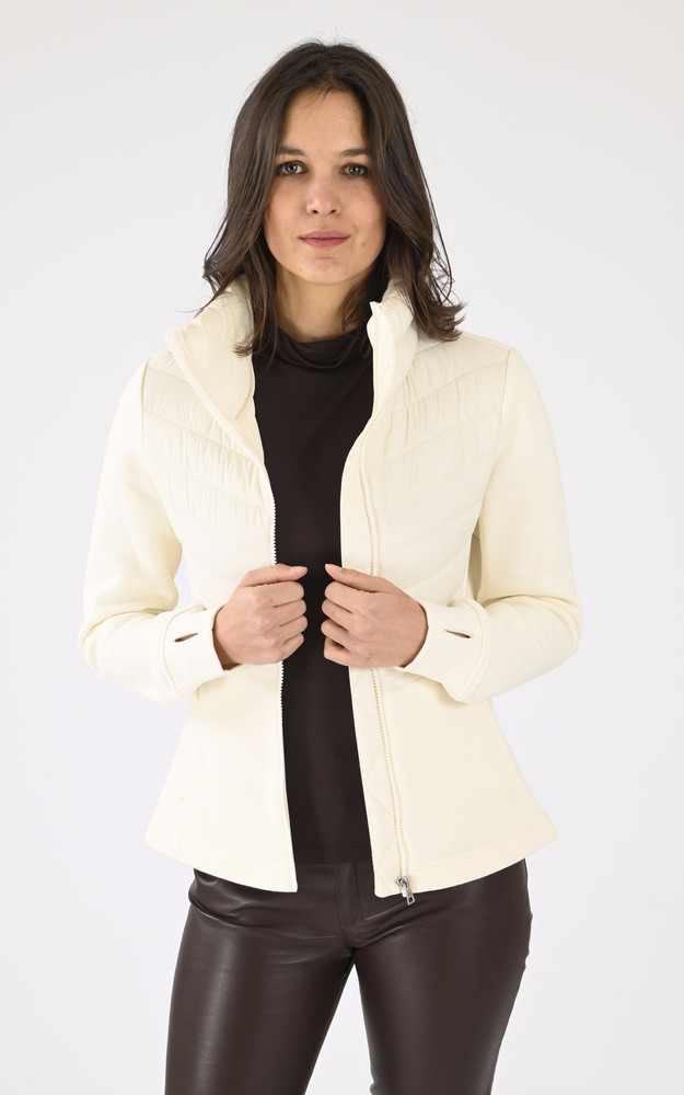 La Canadienne Veste Bi-matière Annick Crème
