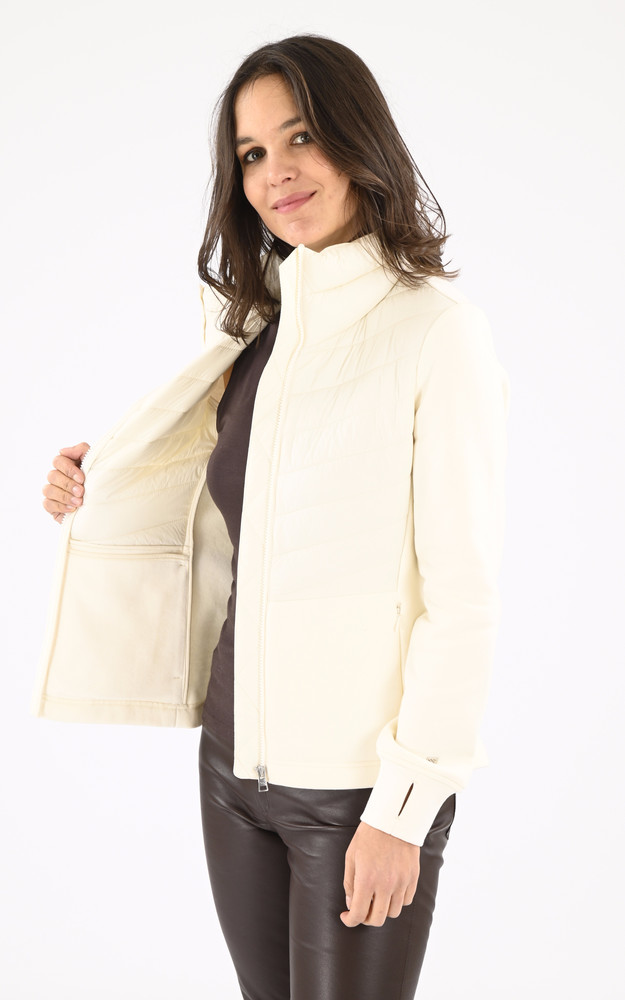 La Canadienne Veste Bi-matière Annick Crème