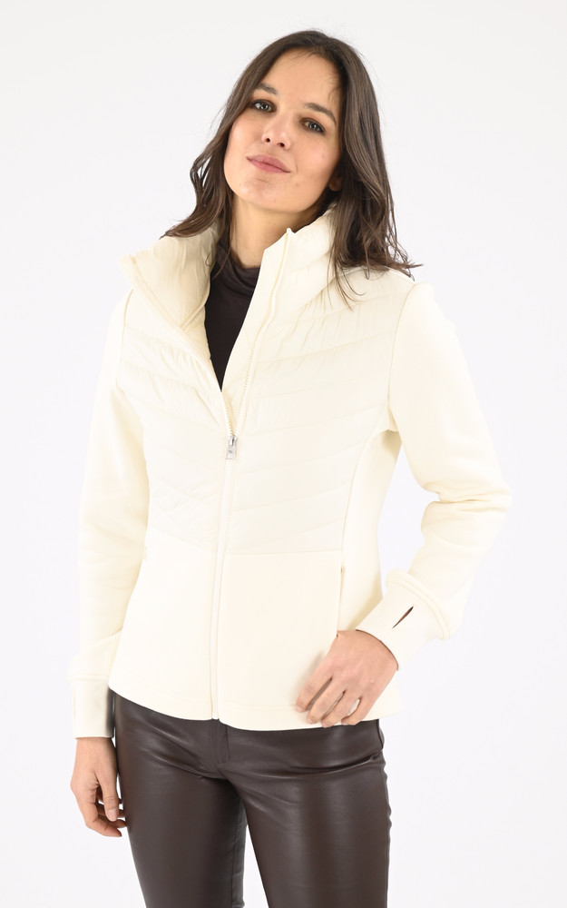 la canadienne Veste bi-matière Annick crème