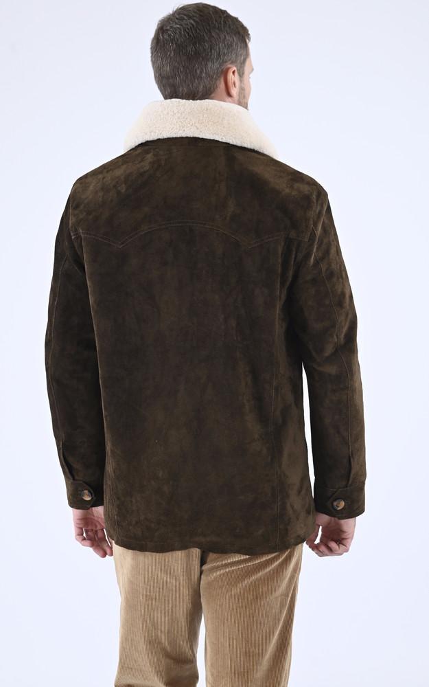 La Canadienne Veste Buffle Nubuck Marron