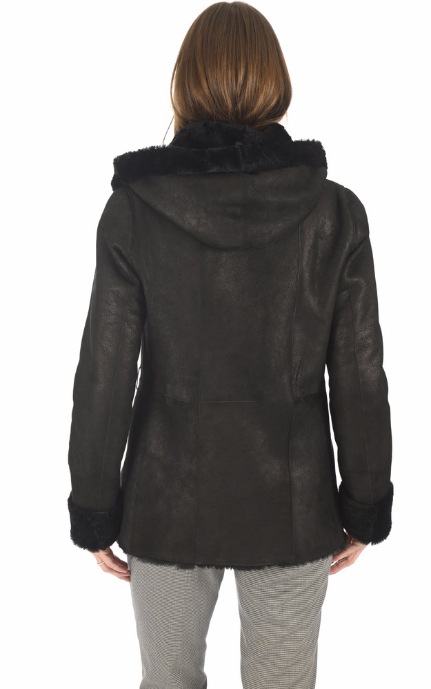 La Canadienne Veste Capuche Merinillo Noire