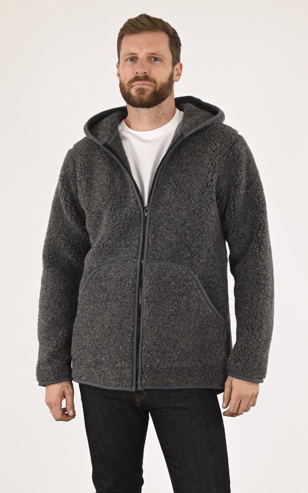 La Canadienne Veste Capuche Mouton Gris