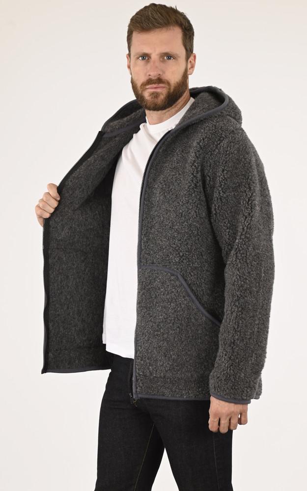 La Canadienne Veste Capuche Mouton Gris