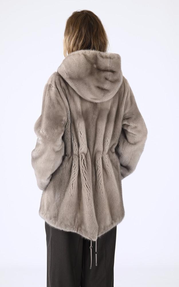 La Canadienne Veste Capuche Vison Silverblue