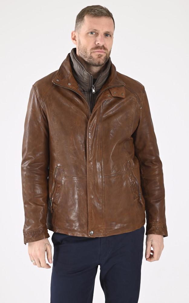 La Canadienne Veste Chaude Cuir Cerro Cognac