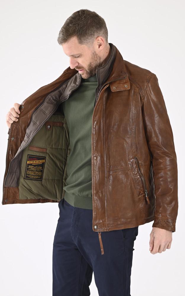 La Canadienne Veste Chaude Cuir Cerro Cognac