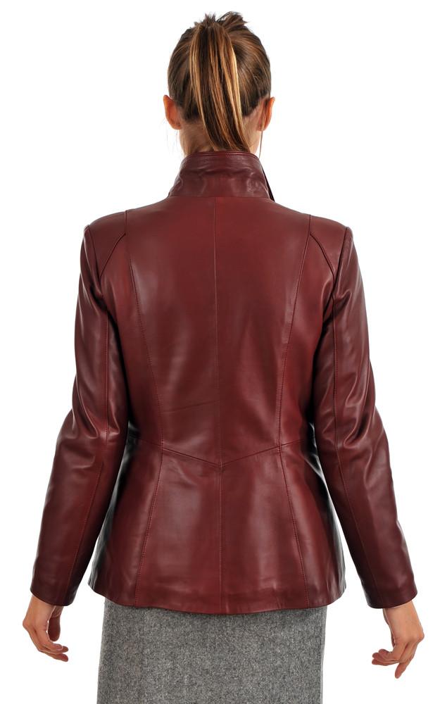 La Canadienne Veste Cintrée Cuir Rouge
