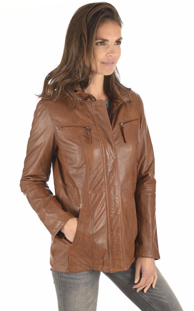 La Canadienne Veste Confort Cuir Cognac