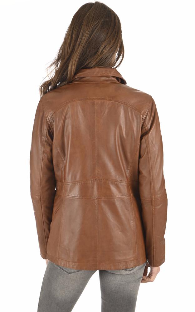 La Canadienne Veste Confort Cuir Cognac